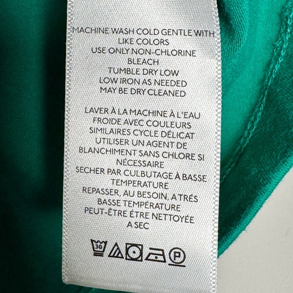 Anthropologie Maeve Structured Flutter-sleeve Tee In Green Sz M - Picture 7 of 7